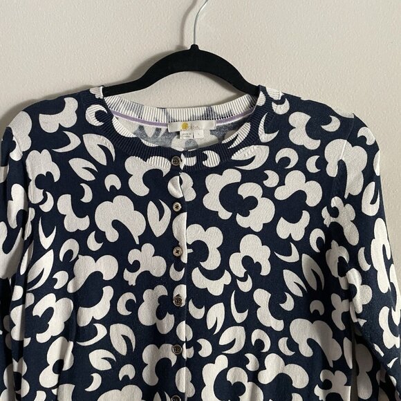 Boden Navy and White Floral Cardigan - Picture 5 of 10